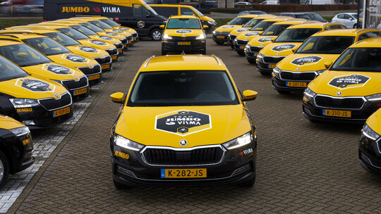 Team Jumbo-Visma en Skoda