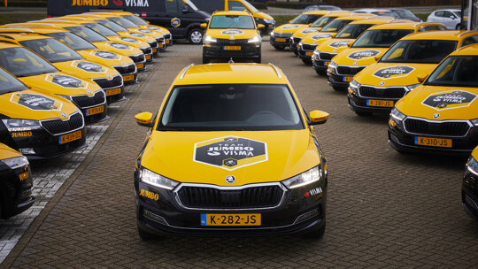 Team Jumbo-Visma en Skoda