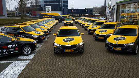 Team Jumbo-Visma en Skoda