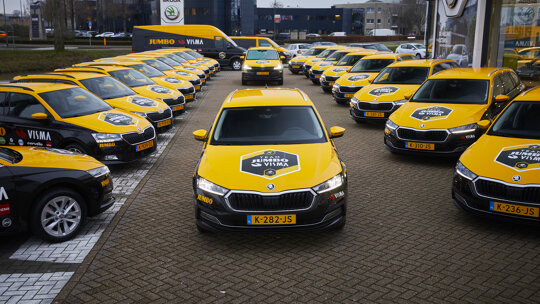 Team Jumbo-Visma en Skoda