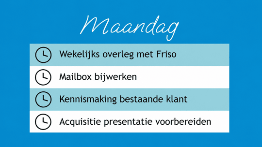 Maandag ageda accountmanager