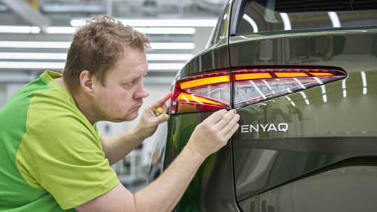 Controlefase fabriek Skoda