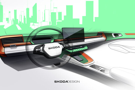 Interieur schetsen Skoda Epiq (2)