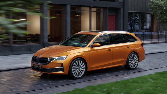 Skoda Octavia Combi rijdend