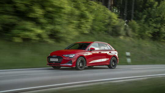 Rijdende Audi A3 Sportback