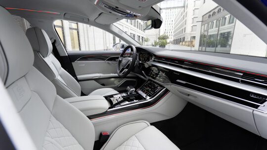 Lederen bekleding in interieur van Audi A8