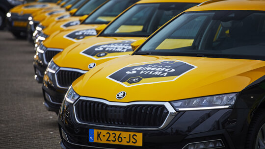 Team Jumbo-Visma en Skoda