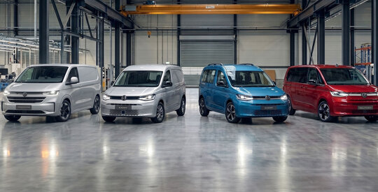 Volkswagen Bedrijfswagens line-up hero mobiel