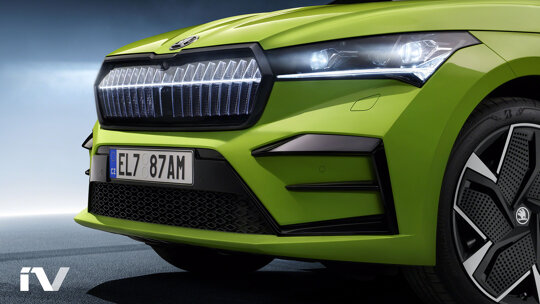 crystal light grille van skoda enyaq coupe iv