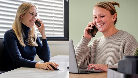 Melanie en Mariska bellen SLIDER 