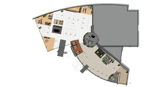 Nieuwe showroom Gorinchem - tekening