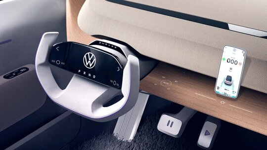 concept design interieur dashboard van ID. LIFE