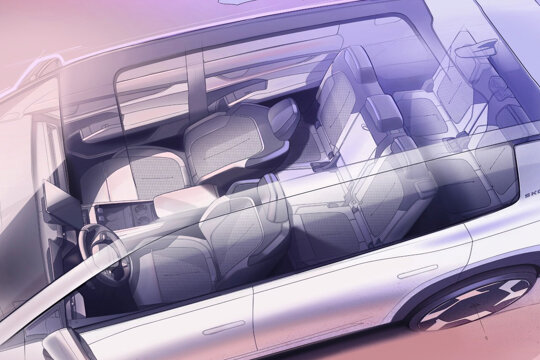 Schetsen interieur Peaq hero mobiel